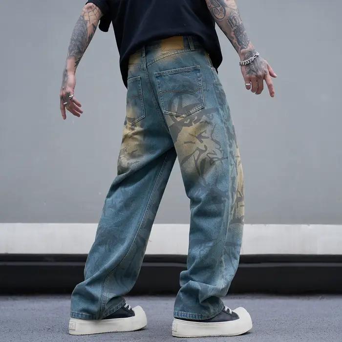 Jean ample RockCanRoll en denim lavé pour hommes senior, coupe décontractée et élégante, idéal pour toutes les occasions quotidiennes