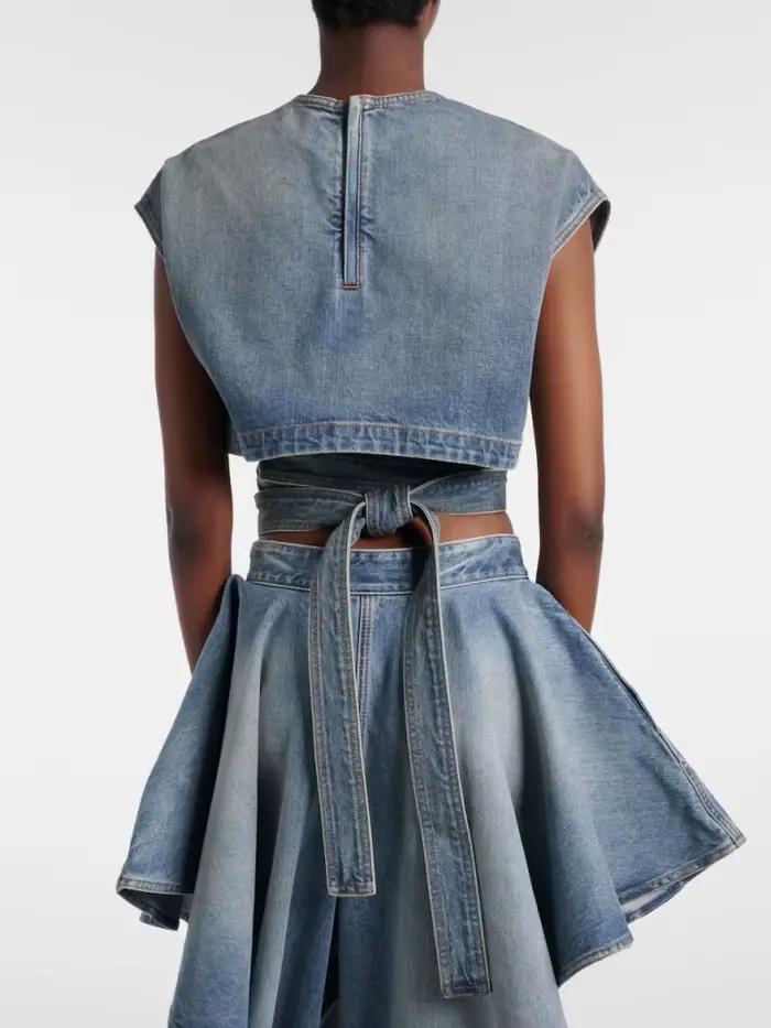 Ensemble deux pièces en jean pour femmes