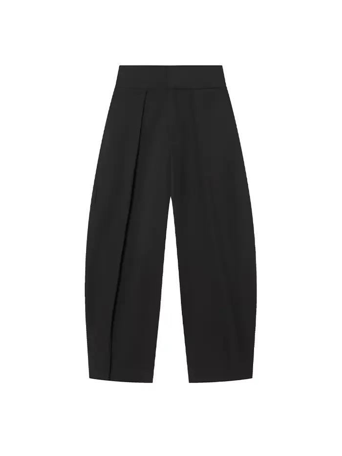 Pantalon plissé vintage élégant pour femme HH