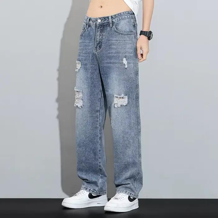 Jean Baggy déchiré Vintage pour hommes