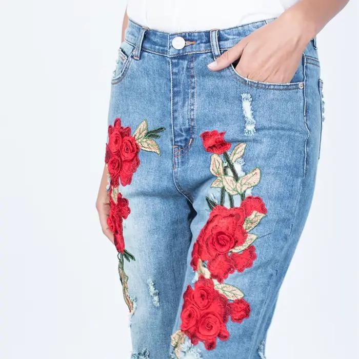 Jeans de combat empilés pour femmes