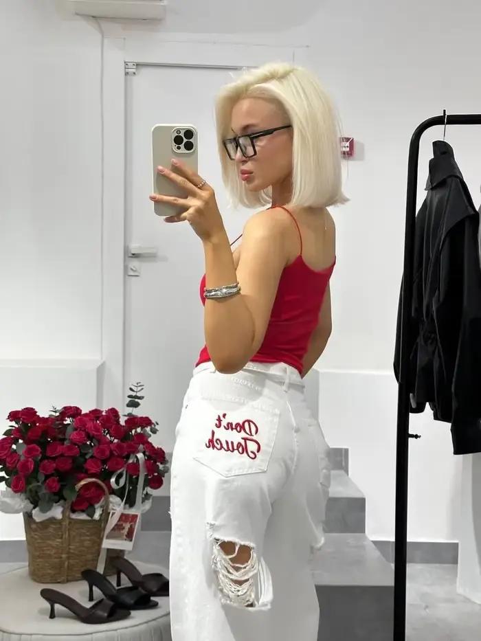 Jean taille basse pour femme
