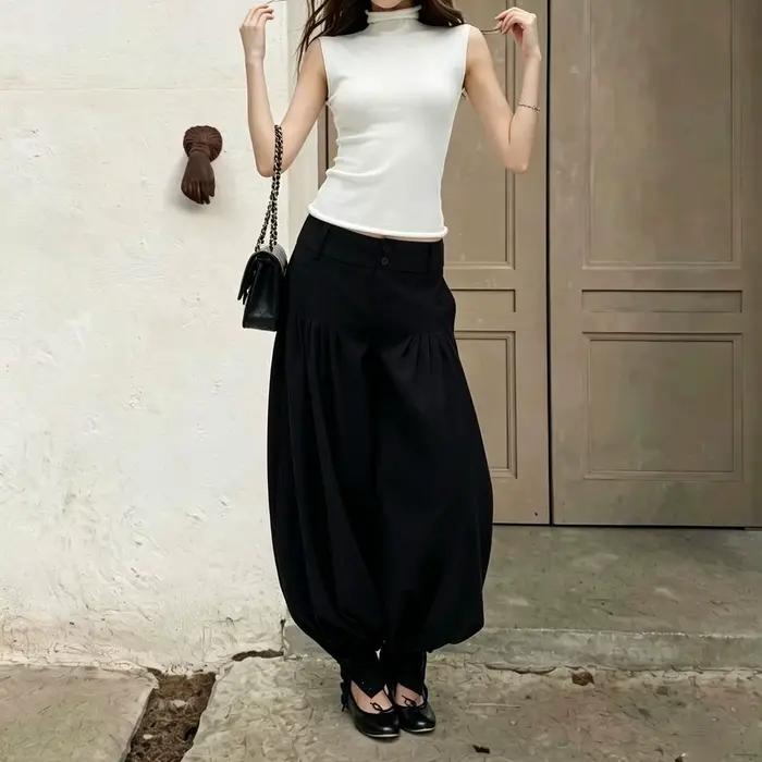 Pantalon décontracté léger et ample pour femme