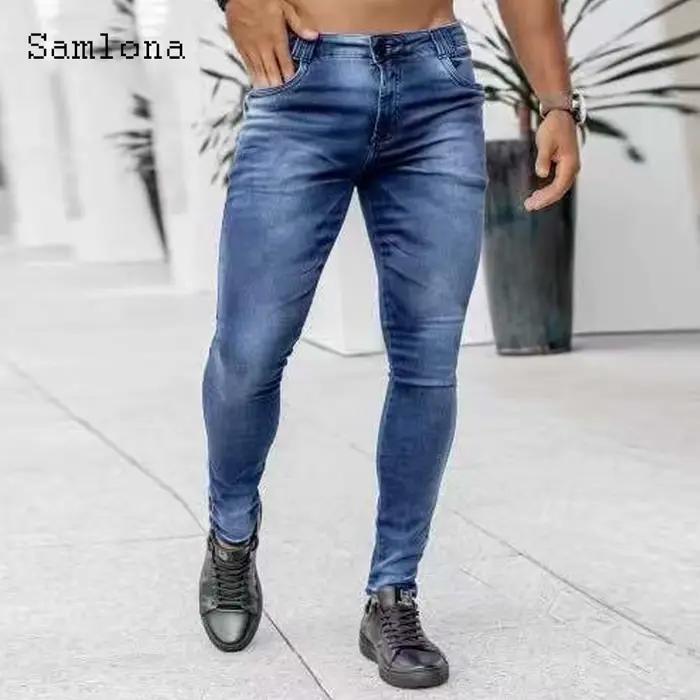 Samlona-Jean Slim en Denim pour Homme