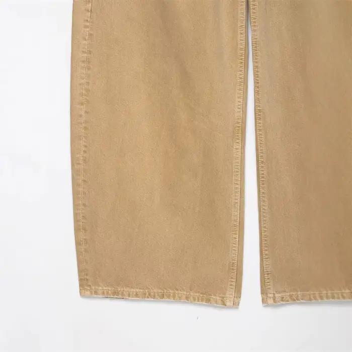 Jean décontracté vintage polyvalent coupe ample en polyester