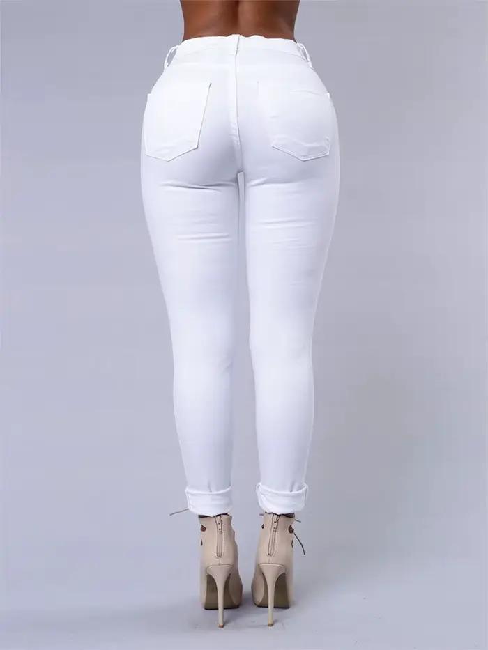 Jean polyvalent de couleur unie pour femmes