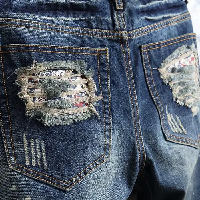 Shorts en jean déchirés pour hommes