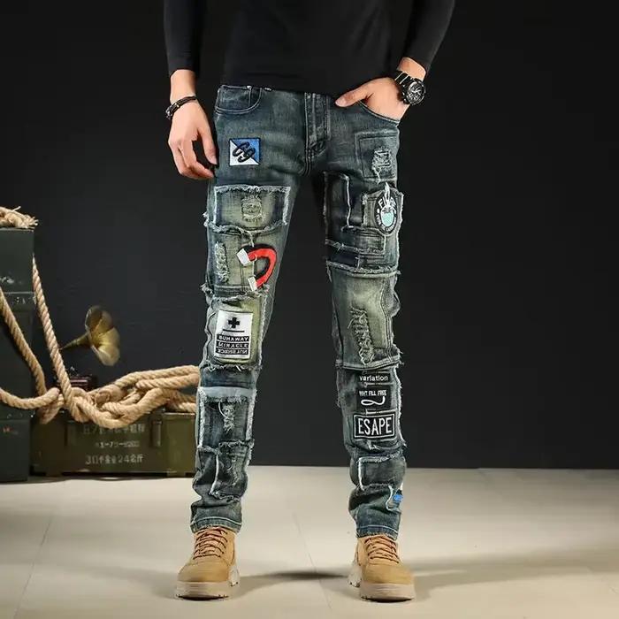 Jean Droit de Travail Rock pour Homme