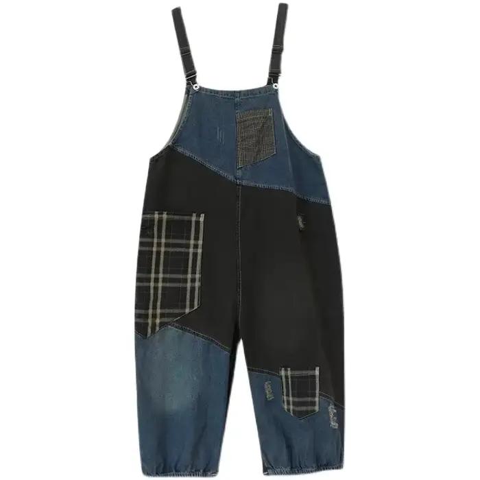 Salopette en jean tendance grande taille pour femme