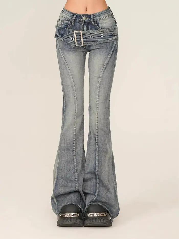 Jean Vintage Micro-évasé pour femmes