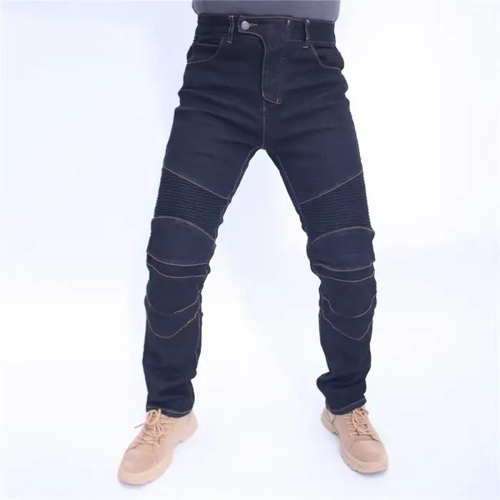 Jean de moto classique Anti-chute pour hommes