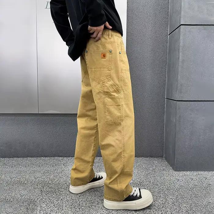 Jean large pour homme kaki
