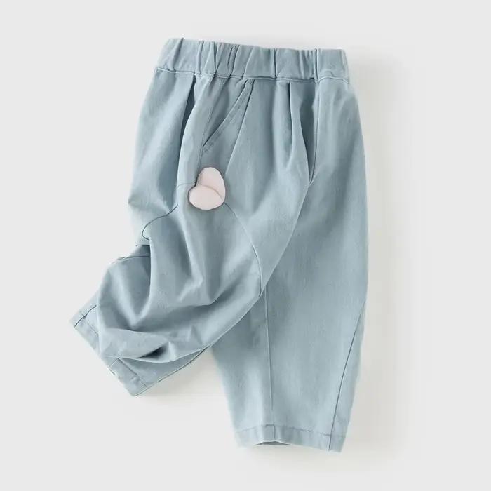 Jeans en coton denim pour enfants Dave Bella modèle tendance DB1260387 collection automne-printemps pour filles tailles 6 7 8 9 10 11 12 couleur beige pour sorties jeux et événements familiaux ```