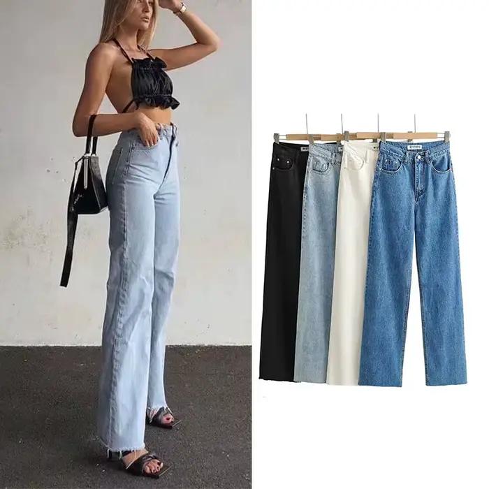 Jean taille haute pour femmes