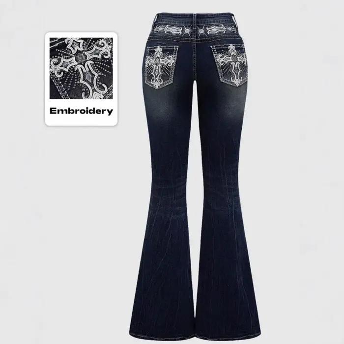 Jean évasé tendance Y2K pour femme