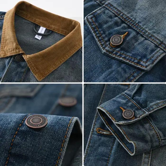Vestes en denim patchwork pour hommes