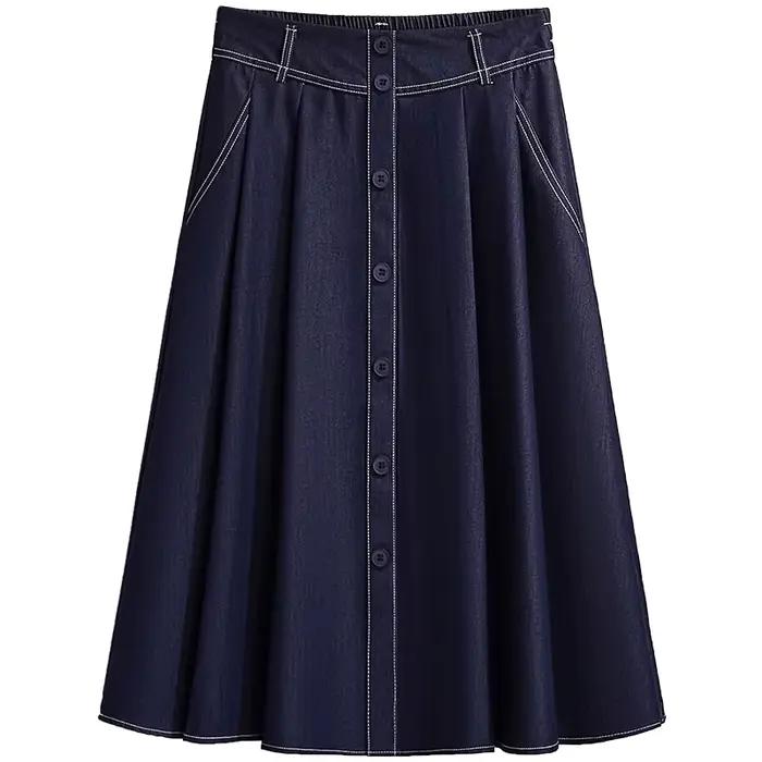 ZUZK Denim une ligne jupe décontractée femmes