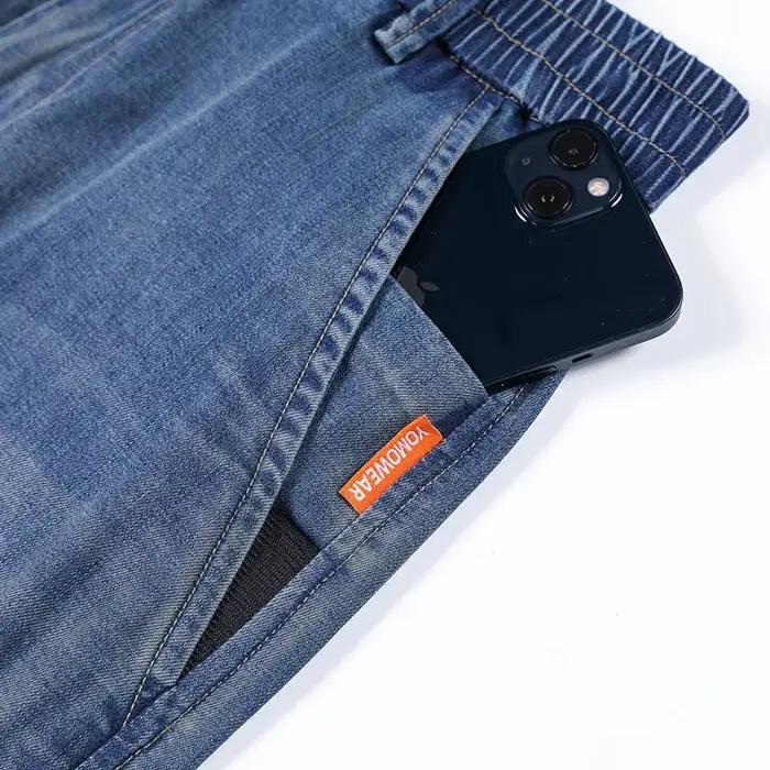 Jean d'été léger et fin homme coupe droite en Lyocell polyester décontracté et élégant pour seniors occasions quotidiennes et cadeaux d'anniversaire