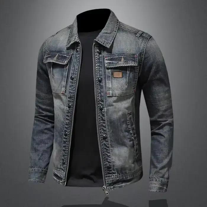 Veste en jean classique rétro pour hommes