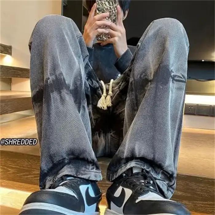 Nouveau jean rétro tie-dye 2026 pour homme