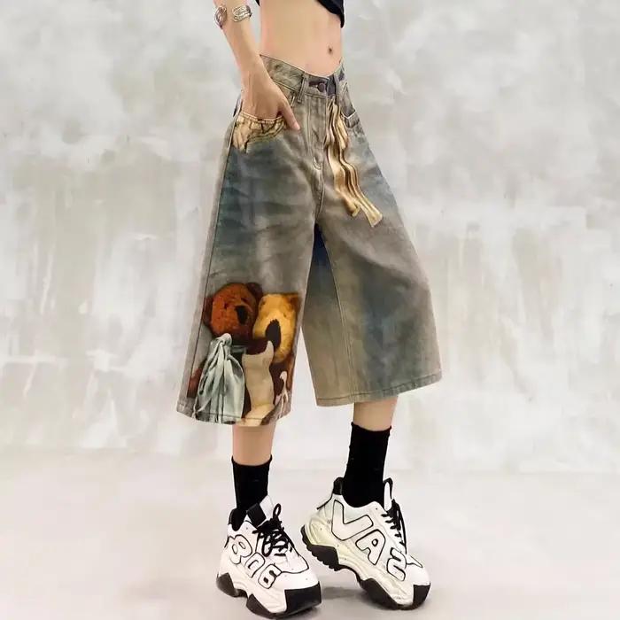Shorts en jean amples pour femme