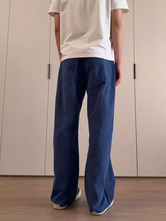 Jean micro-élastique bleu léger pour homme