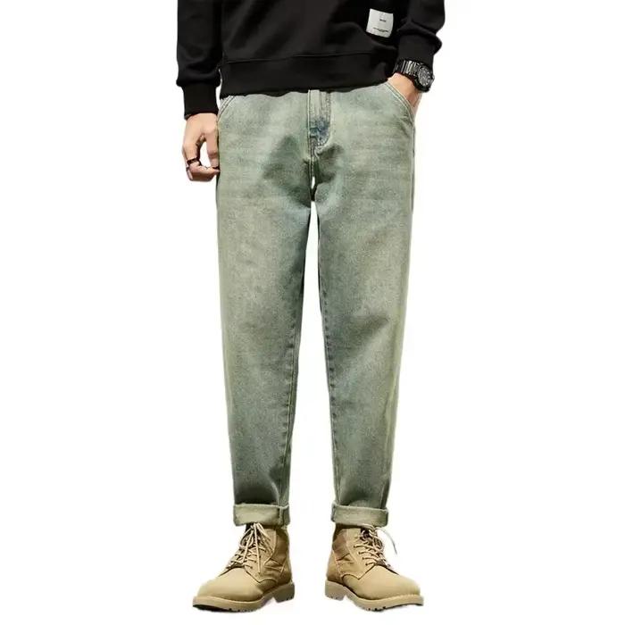 Nouveau Jean en Coton Vajaned Pantalon Harem Ample Tendance Décontracté pour le Travail en Extérieur Occasions Spéciales