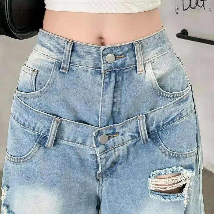 Faux jean Vintage deux pièces longueur mollet