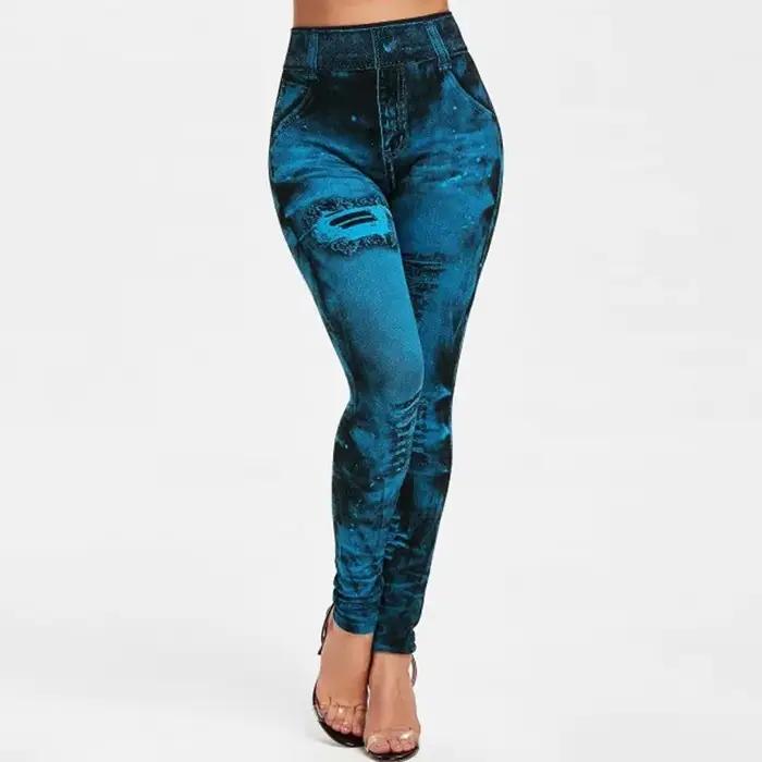 Leggings imitation jean pour femmes leggings minceur push up sexy et confortables pour tous les jours et les occasions spéciales