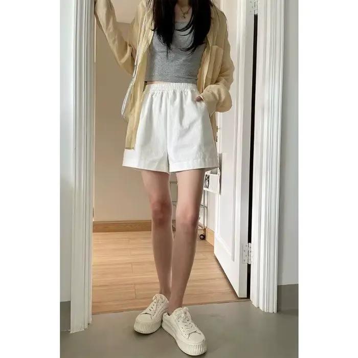 Shorts en coton coupe trapèze pour femme – Nouveauté été