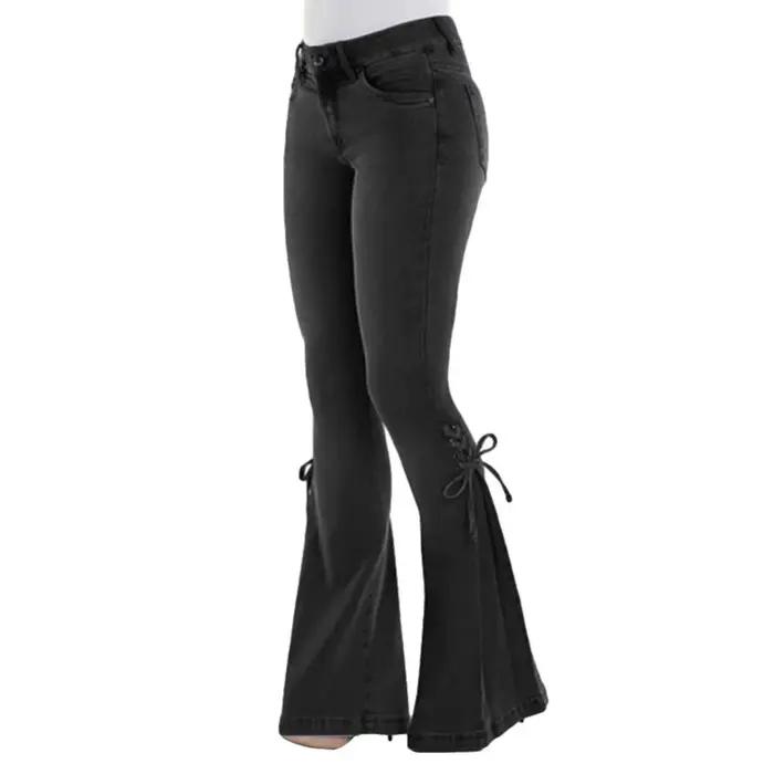 Pantalon en denim évasé pour femme