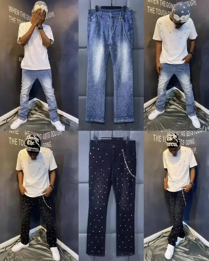 Jeans de rue Y2K pour hommes et femmes