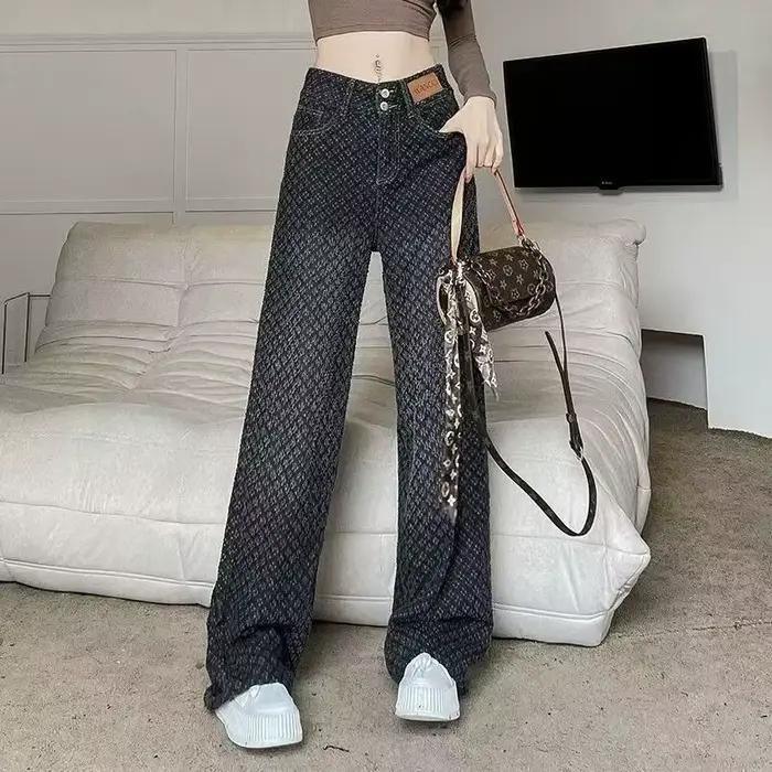 Jean femme printemps été jambe droite
