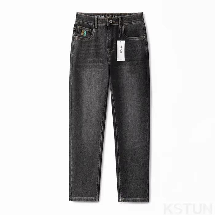 KSTUN 2025 nouveaux hommes jean pantalon Stretch mince droit haute qualité marque mâle Denim