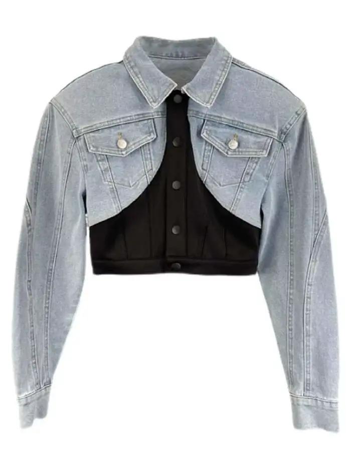 Jeans slim taille haute DEAT en denim patchwork pour femmes, occassions décontractées et stylées