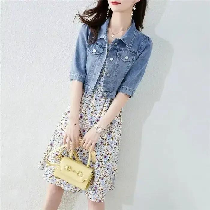 Vestes Courtes en Jean pour Femme