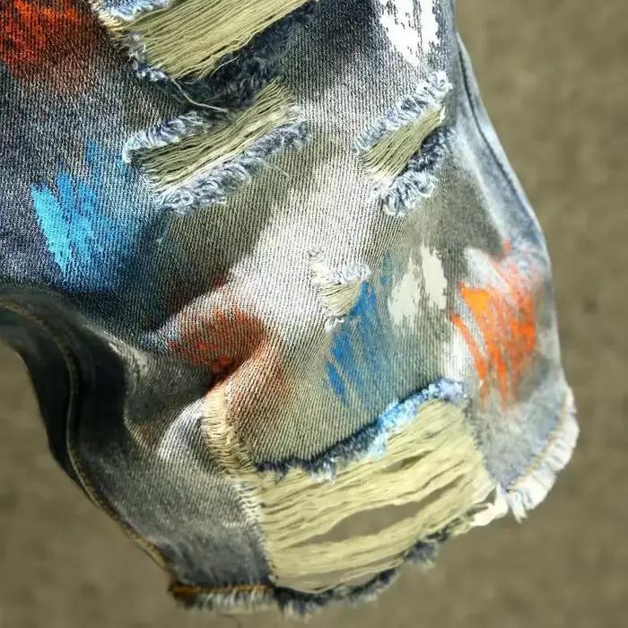 Pantalon en jean court pour hommes