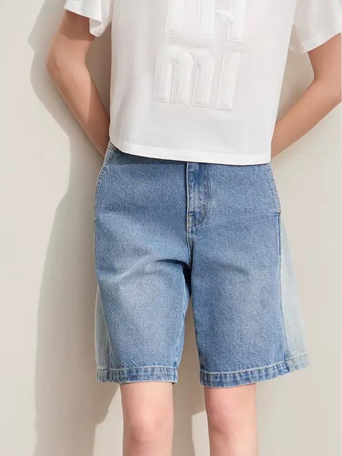 Amii-Short en Jean Minimaliste pour Femme