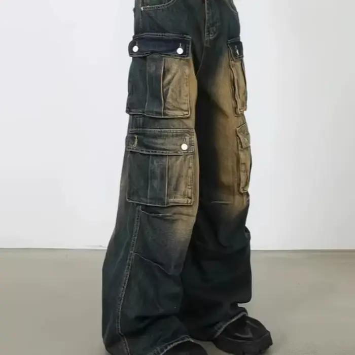 Jean taille haute décontracté avec quatre poches