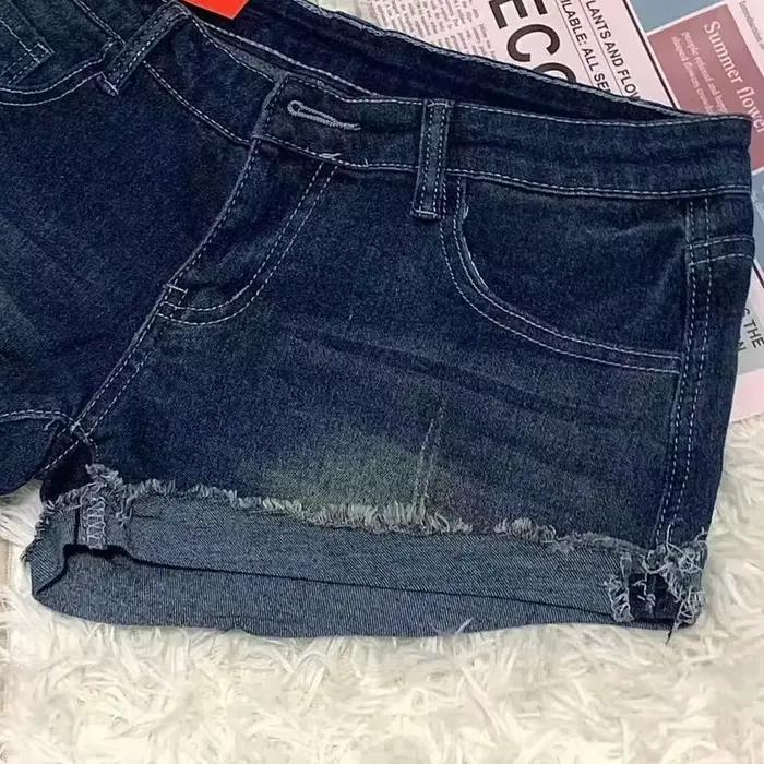 Nouveau 2025 Denim Shorts femmes maigre en détresse Vintage filles Style américain Sexy court Jean femme