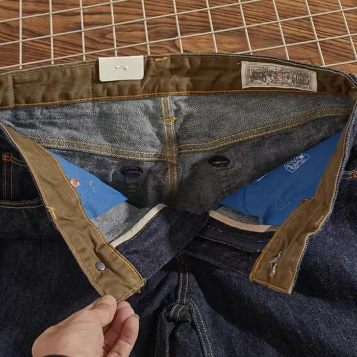 Wspatule-Jean Dépulpé de Couleur Primaire pour Homme