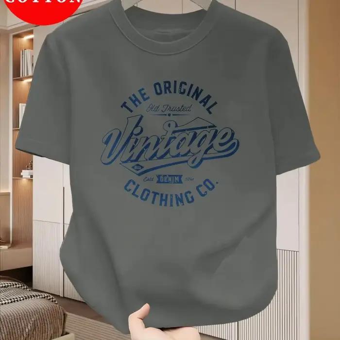 T-shirt oversize en denim vintage pour homme
