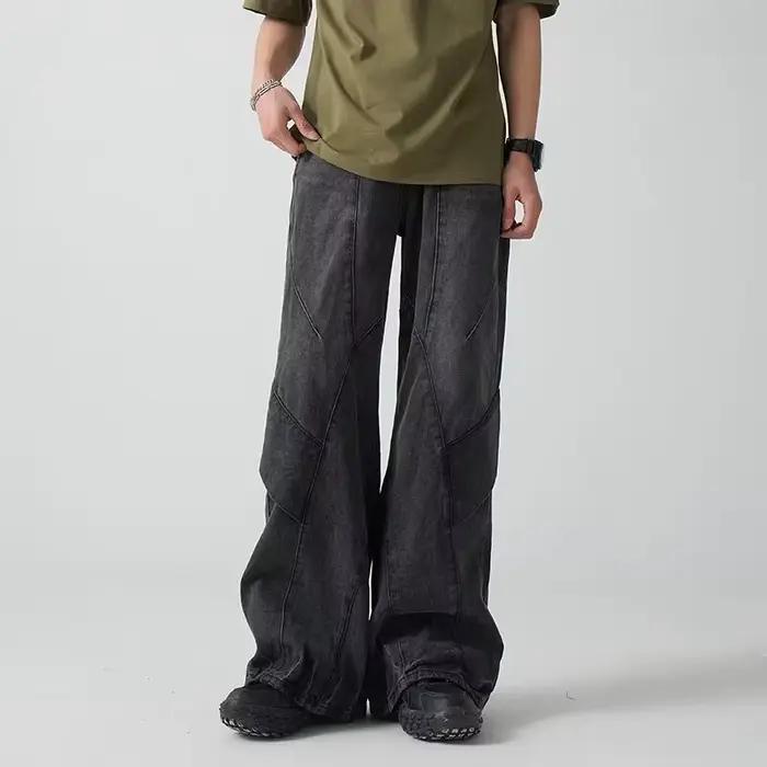 Cyber Y2K-Jeans baggy évasés pour hommes