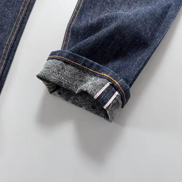 Jean en denim à lisière brute de 14oz pour hommes, style gothique, confortable, durable, adapté aux occasions quotidiennes et printanières