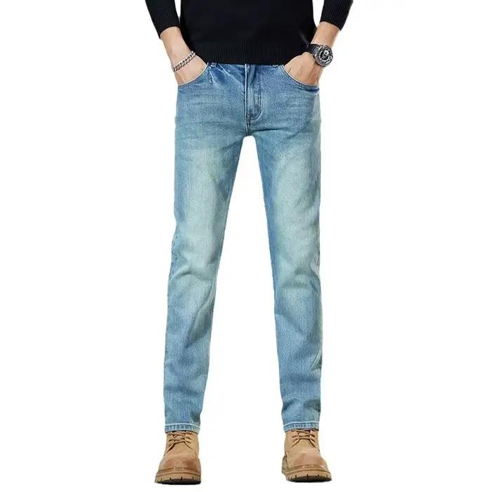 Jean droit extensible rétro pour hommes
