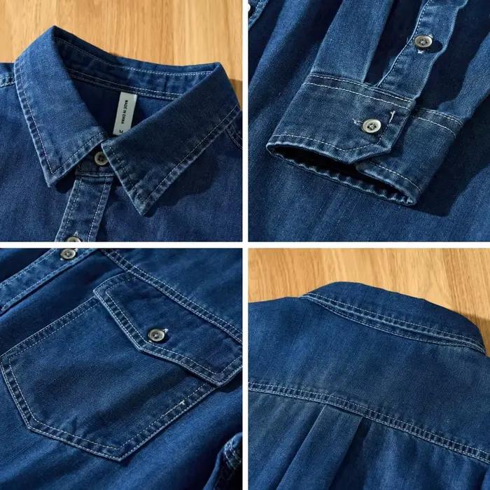 Chemise en jean à manches longues pour homme 2026 – Nouvelle collection printemps-automne