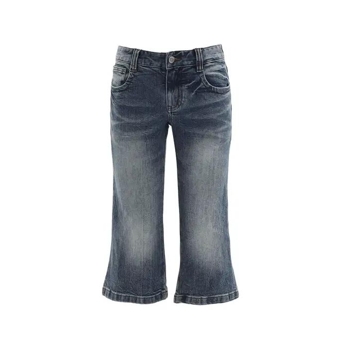 Jean Capri en Denim Américain Rétro Taille Basse