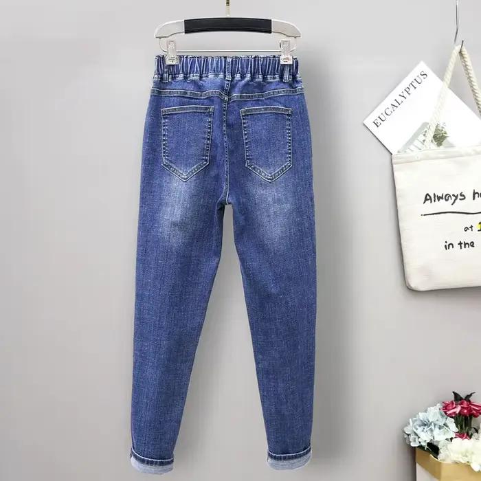 5XL taille haute jean femmes Vintage grande