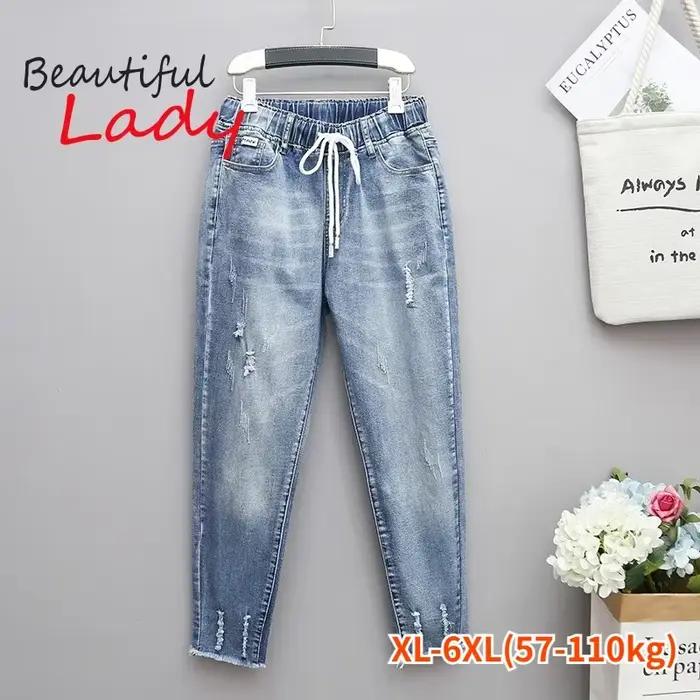 6XL grande taille jean pour femmes maman