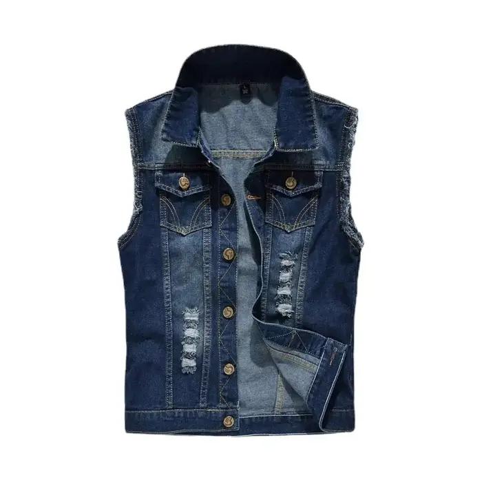 Hommes Denim gilets vestes